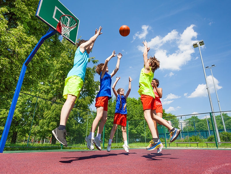 people playing basketball